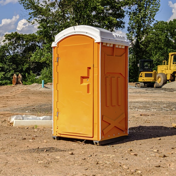 how often are the portable restrooms cleaned and serviced during a rental period in Frystown PA